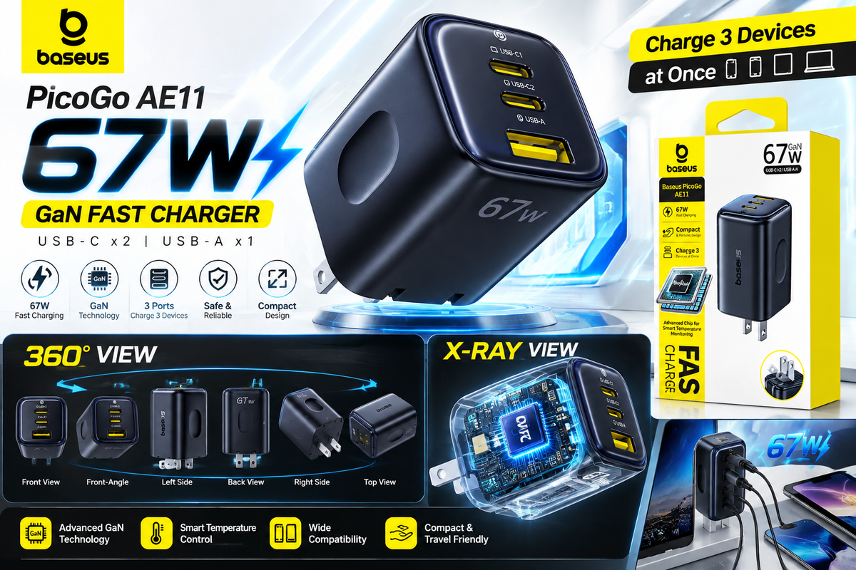 Baseus PicoGo AE11 67W GaN Fast Charger