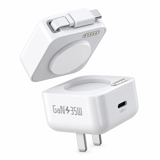 ROMOSS AC35MA 35W GaN Fast Charger with Built-in USB-C Cable – White