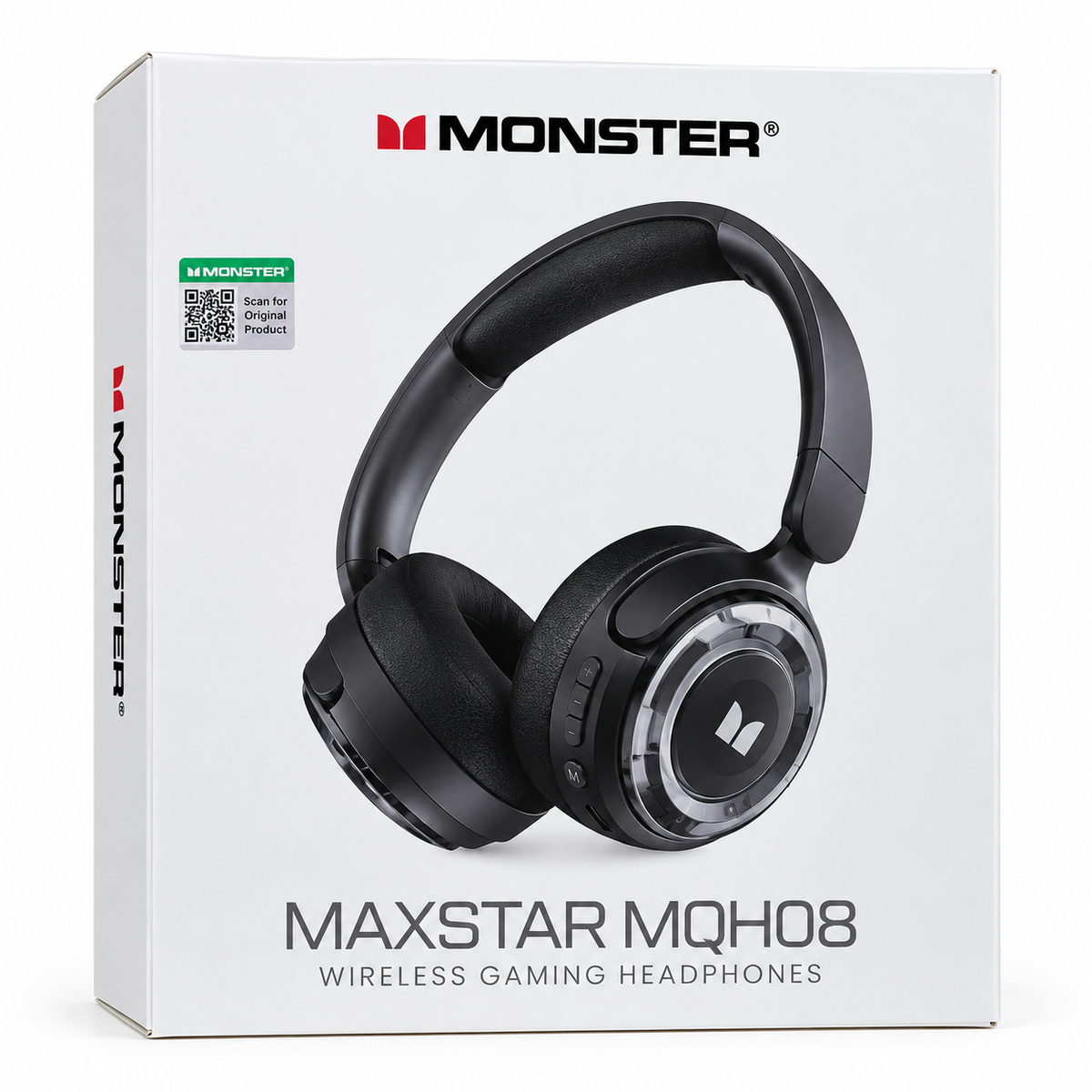 Monster MAXSTAR MQH08 Wireless Bluetooth Headphones – Black & White