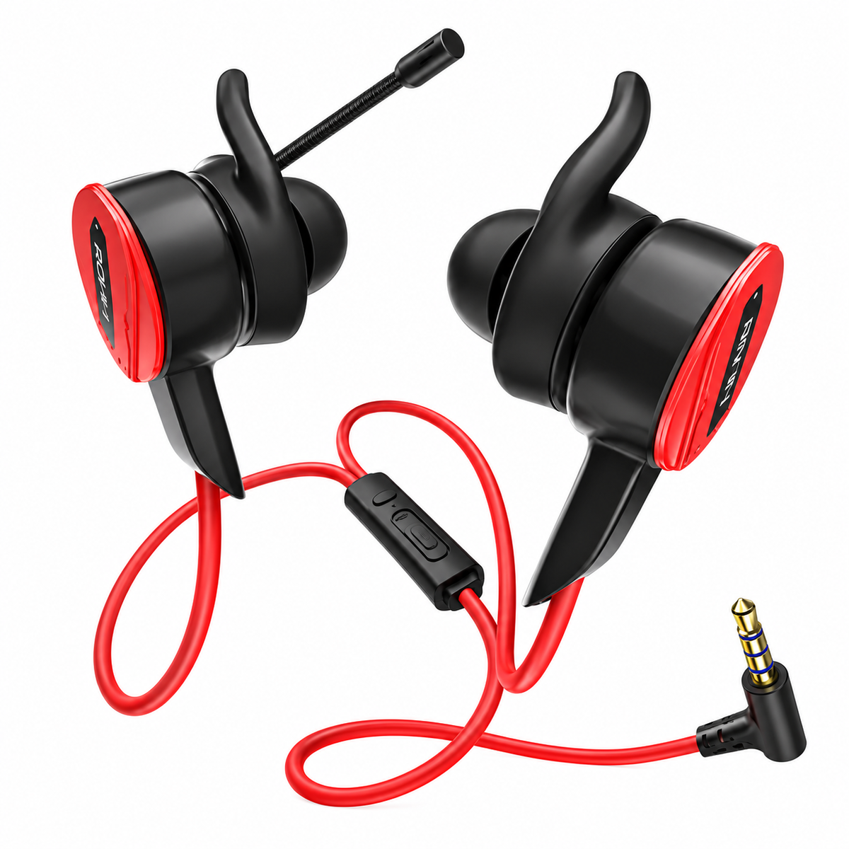 RONIN R-007 Gamerz Handsfree – Premium Gaming Earphones with Adjustable Mic | 3.5mm AUX