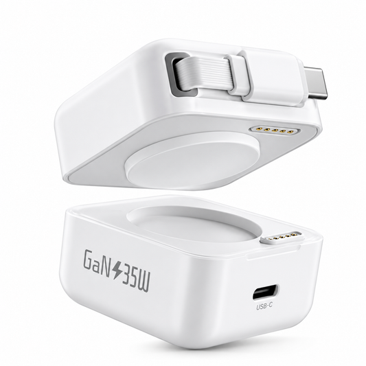 ROMOSS AC35MA 35W GaN Fast Charger with Built-in USB-C Cable – White