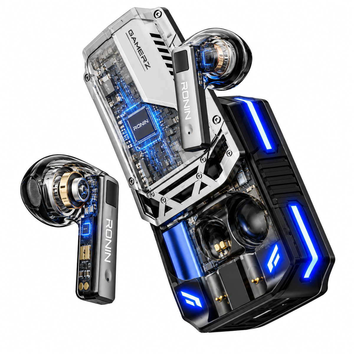 Ronin Dominator R-703S Wireless Gaming Earbuds – Black