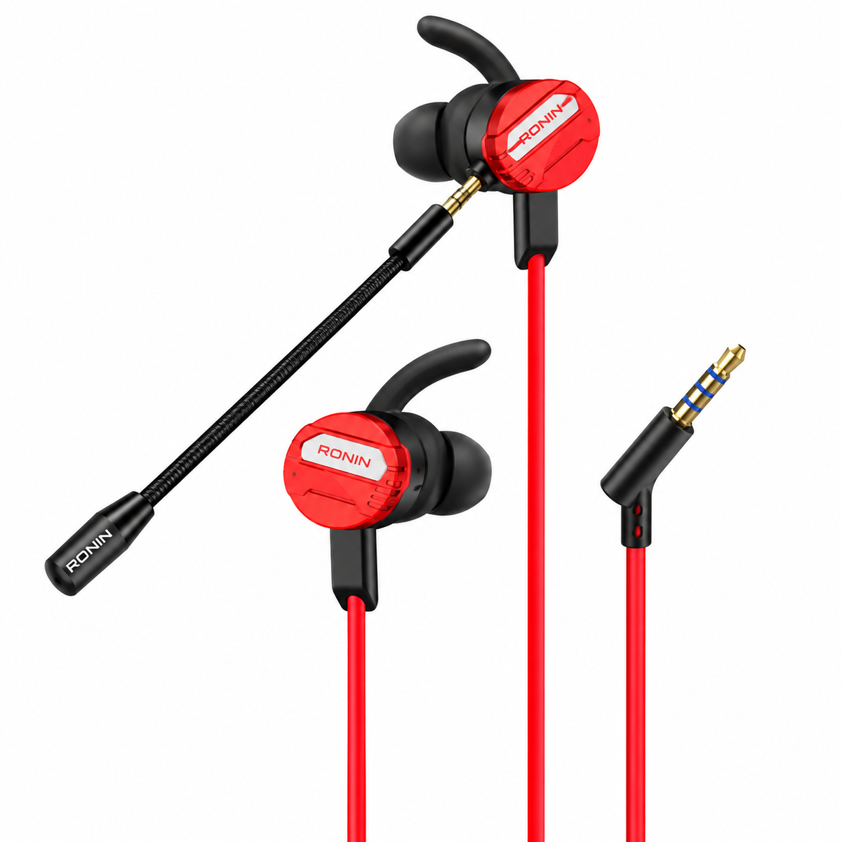 RONIN R-007 Gamerz Handsfree – Premium Gaming Earphones with Adjustable Mic | 3.5mm AUX